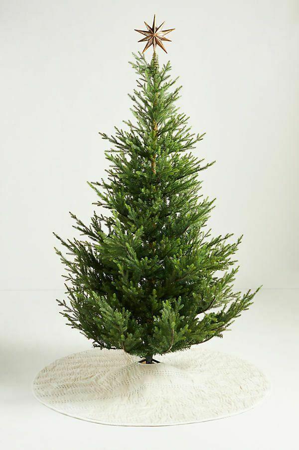 ANTHROPOLOGIE RORY VELVET KANTHA HEIRLOOM CHRISTMAS TREE SKIRT &amp; STOCIVORY