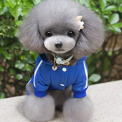 NSK Pet Clothing LLP 2 PCS Pet Dog Clothes for Dogs Overalls Pet Jumpsuit Puppy Cat Clothing for Dog Coat Thick Pets Dogs Clothing, Size:XS(Blue)