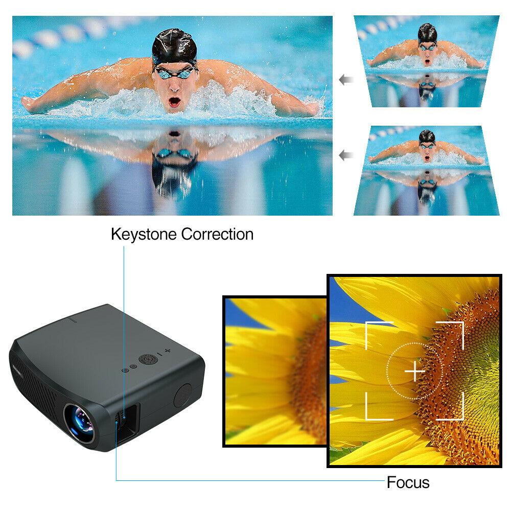 led lcd 8500lumens projector native 1080p video game movie football hdmi usb tv