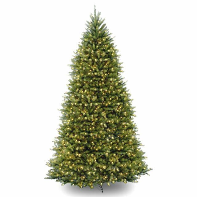 National Tree Company Pre-Lit Artificial Full Christmas Tree, Green, Dunhill ...