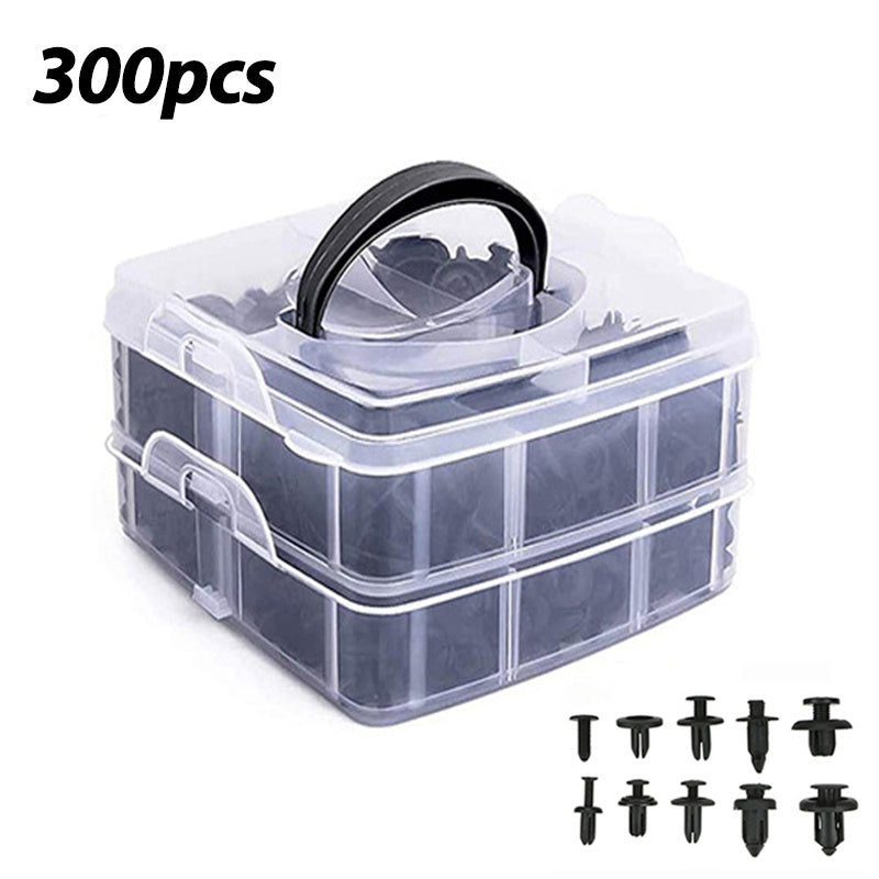 300/620pcs Bumper Retainer Clips, Car Plastic Rivets Fasteners Push Retainer Kit Popular Sizes Auto Push Pin Rivets Set Door Trim Panel Fender Clips