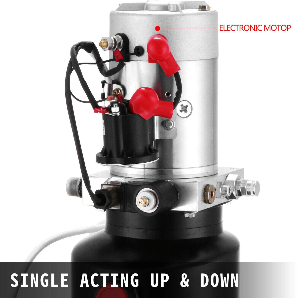 6 Quart 12V Single Acting Hydraulic Pump Dump Trailer Remote Car Control Kit