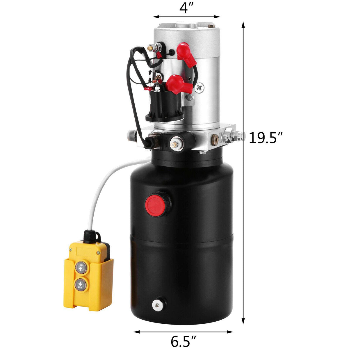 6 Quart 12V Single Acting Hydraulic Pump Dump Trailer Remote Car Control Kit