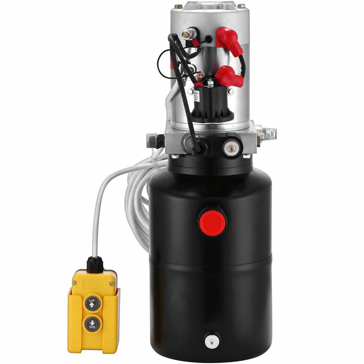 6 Quart 12V Single Acting Hydraulic Pump Dump Trailer Remote Car Control Kit
