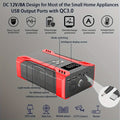 2000A Car Jump Starter With Air Compressor (8.0L Gas/5.0L Diesel), 6-in-1 Portable Charger Lithium Battery Box With Fast Charging 3.0 & DC12V 8A