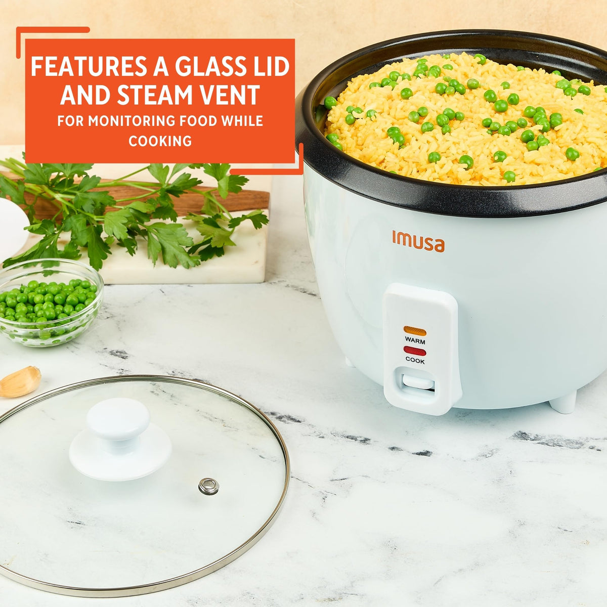 Electric Rice Cooker 16 Cup Cooked 8 Cup Uncooked – Ceramic Nonstick Pot, Multi Cooker for Rice, Quinoa, Oatmeal, Stew – Keep Warm Function – Compact for Kitchen Dorm RV