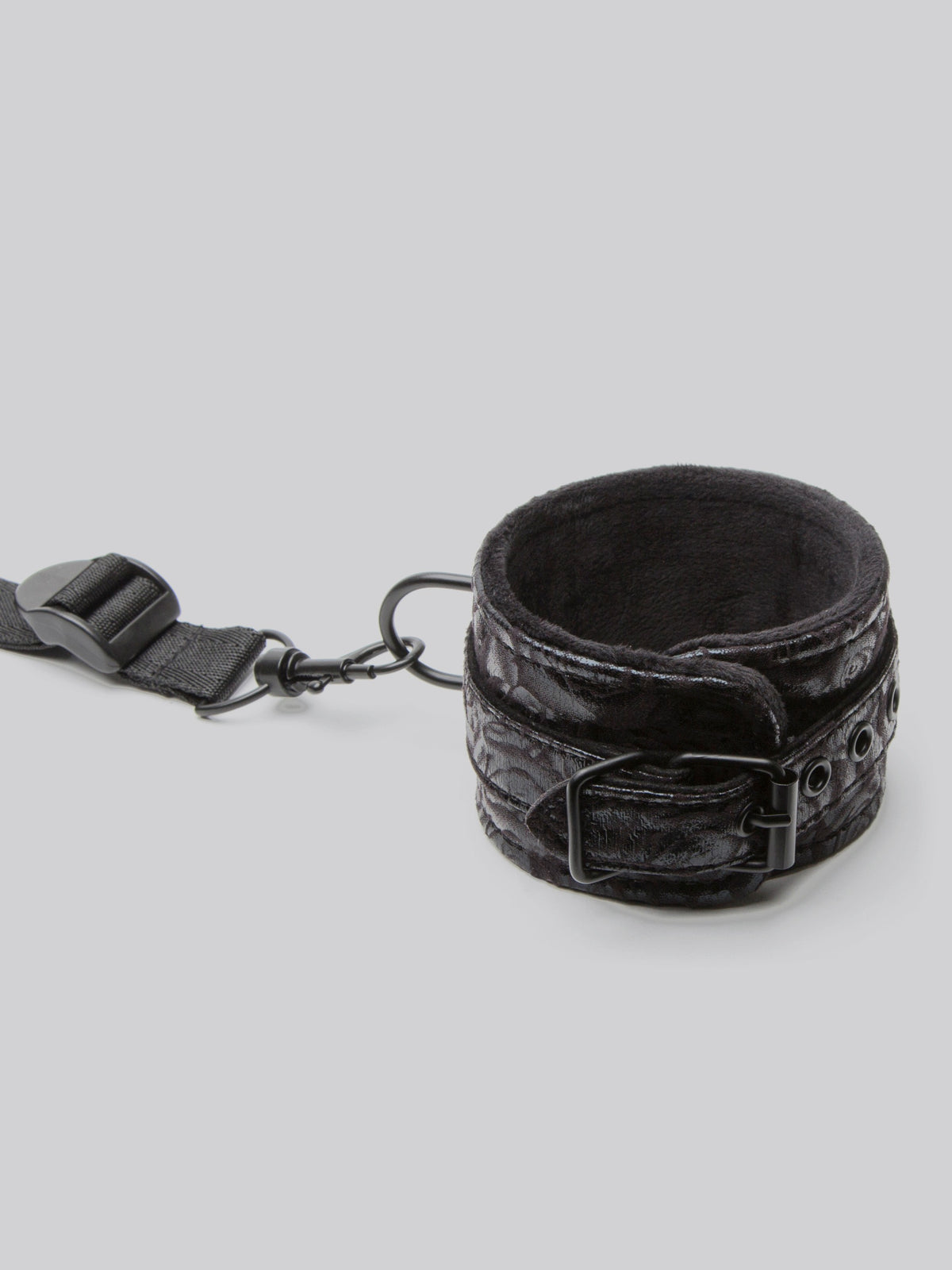 Bondage Boutique Black Rose Under Mattress Restraint Kit (2 Piece), Black