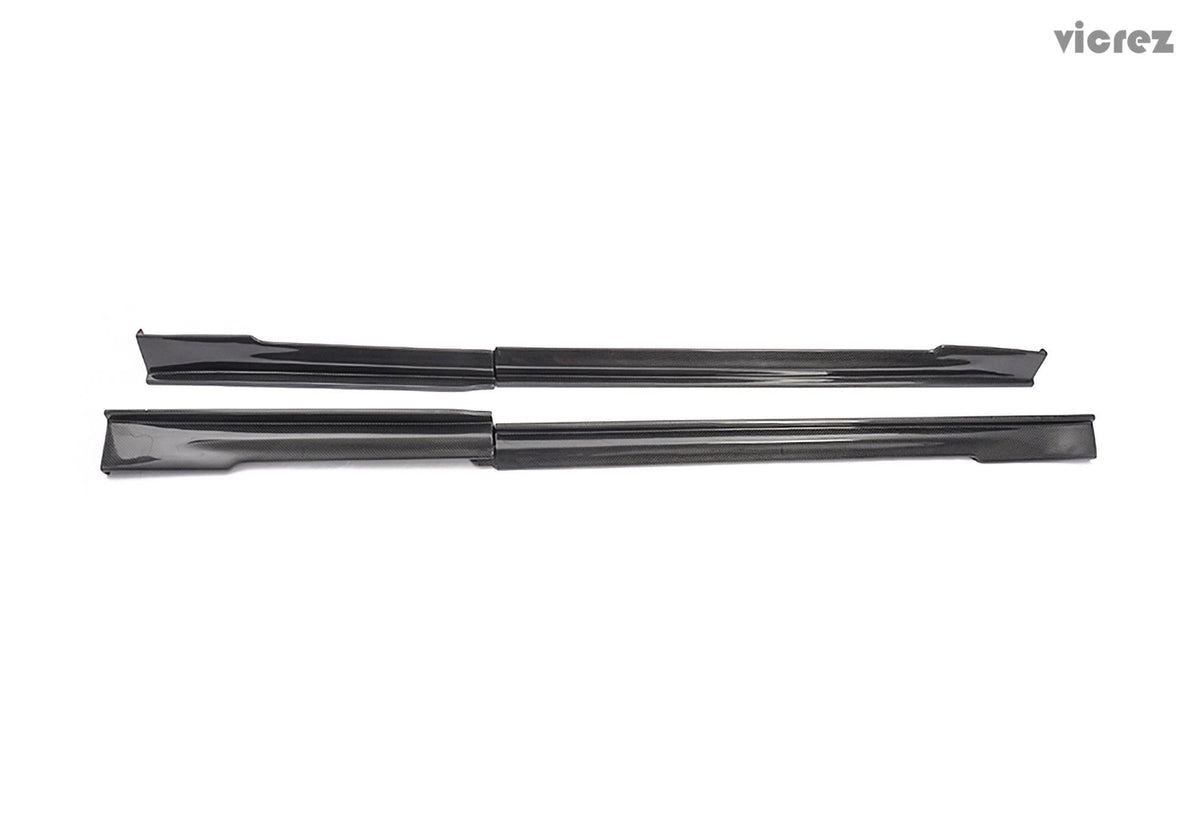 Vicrez V3r Carbon Fiber Side Skirts vz100851 for Tesla Model S 2014-2018