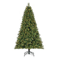 Home Herita7 Ft. Artificial Cascade Pine Christmas Tree with Changing Lights
