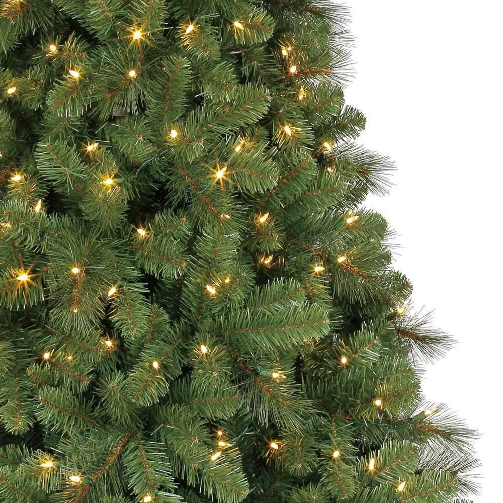 Home Herita7 Ft. Artificial Cascade Pine Christmas Tree with Changing Lights