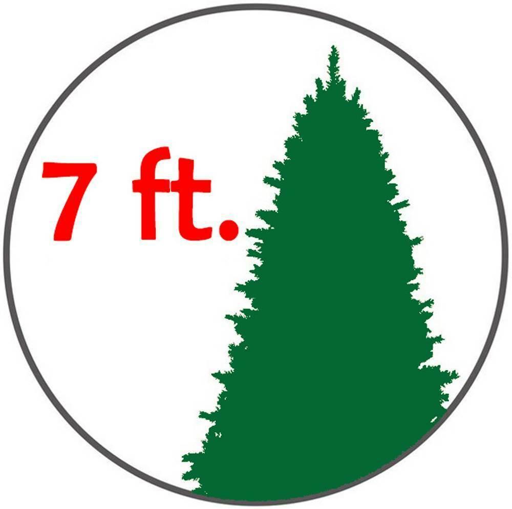 Home Herita7 Ft. Artificial Cascade Pine Christmas Tree with Changing Lights