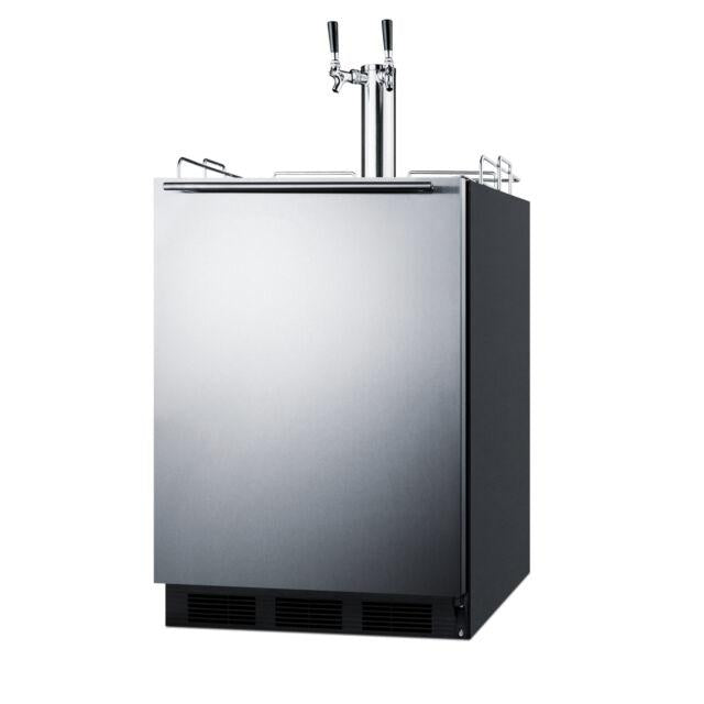 Summit SBC58BLBIADA 24"W 5.5 Cu. Ft. Built-In Beer Double Tap