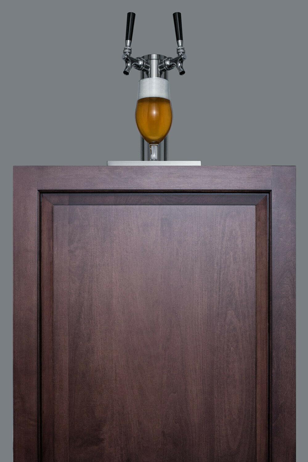 Summit SBC58BLBIADA 24"W 5.5 Cu. Ft. Built-In Beer Double Tap