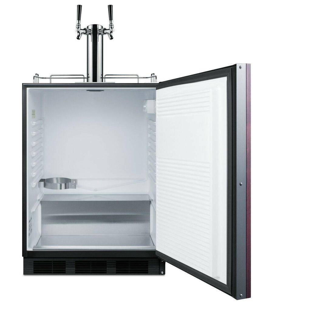 Summit SBC58BLBIADA 24"W 5.5 Cu. Ft. Built-In Beer Double Tap