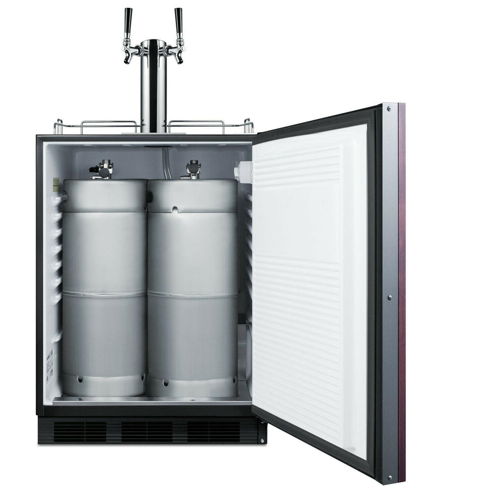 Summit SBC58BLBIADA 24"W 5.5 Cu. Ft. Built-In Beer Double Tap