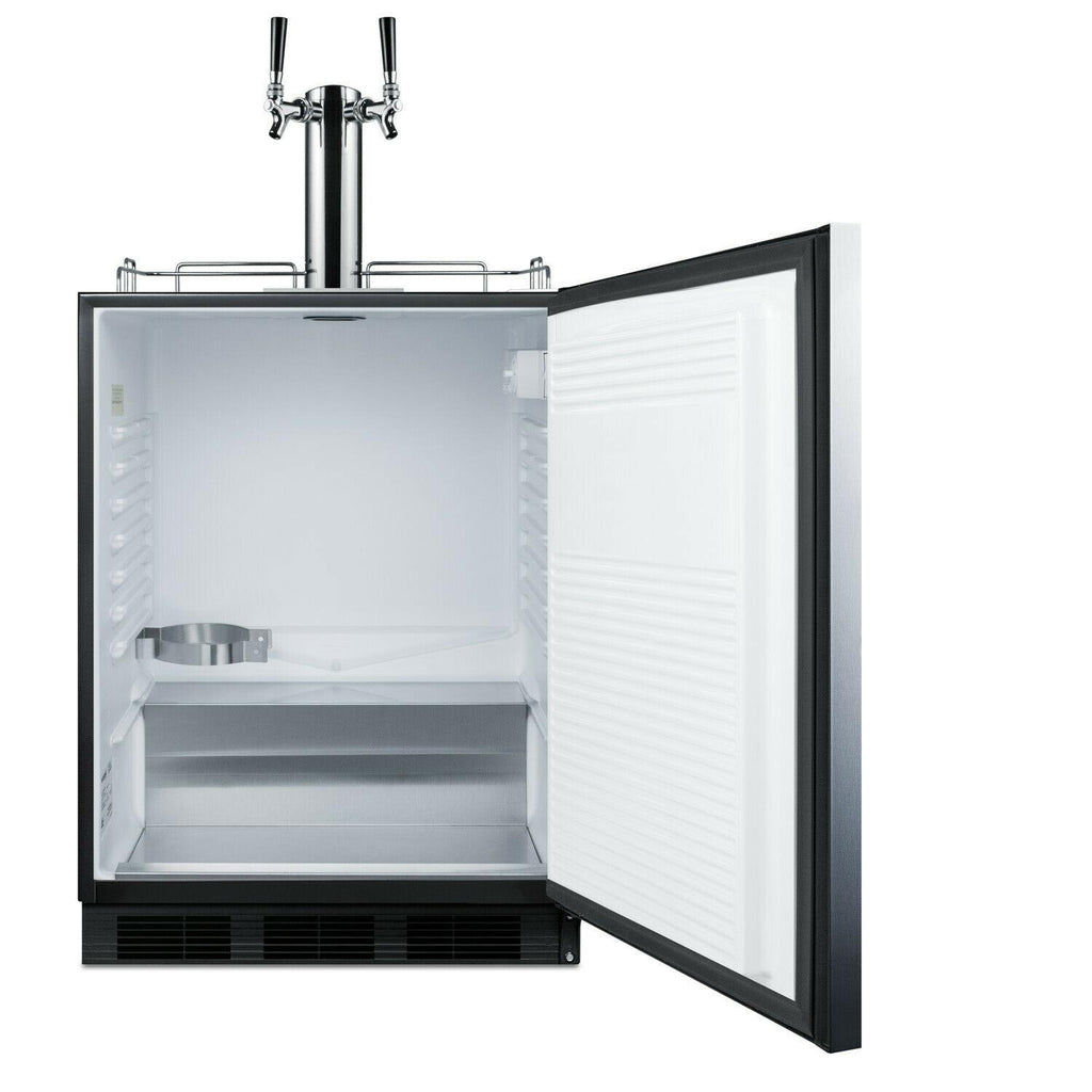 Summit SBC58BLBIADA 24"W 5.5 Cu. Ft. Built-In Beer Double Tap