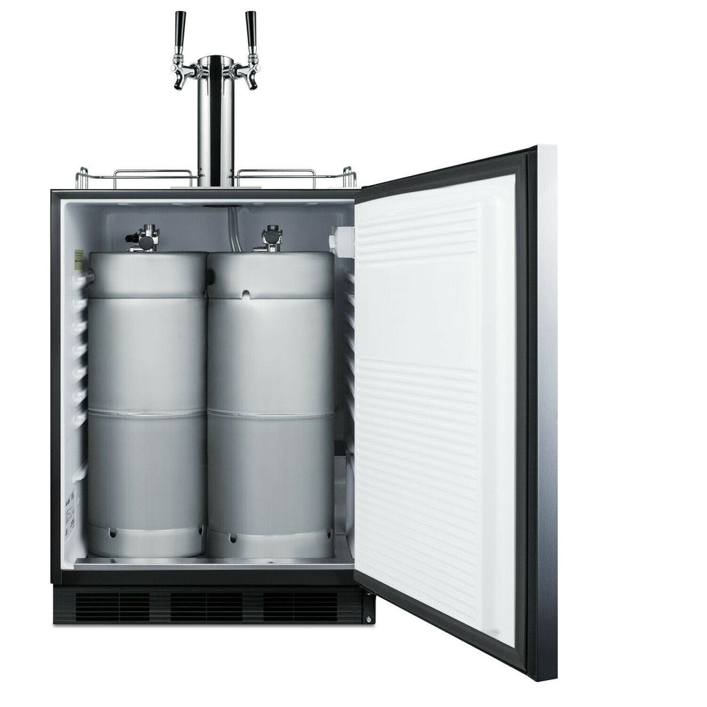 Summit SBC58BLBIADA 24"W 5.5 Cu. Ft. Built-In Beer Double Tap