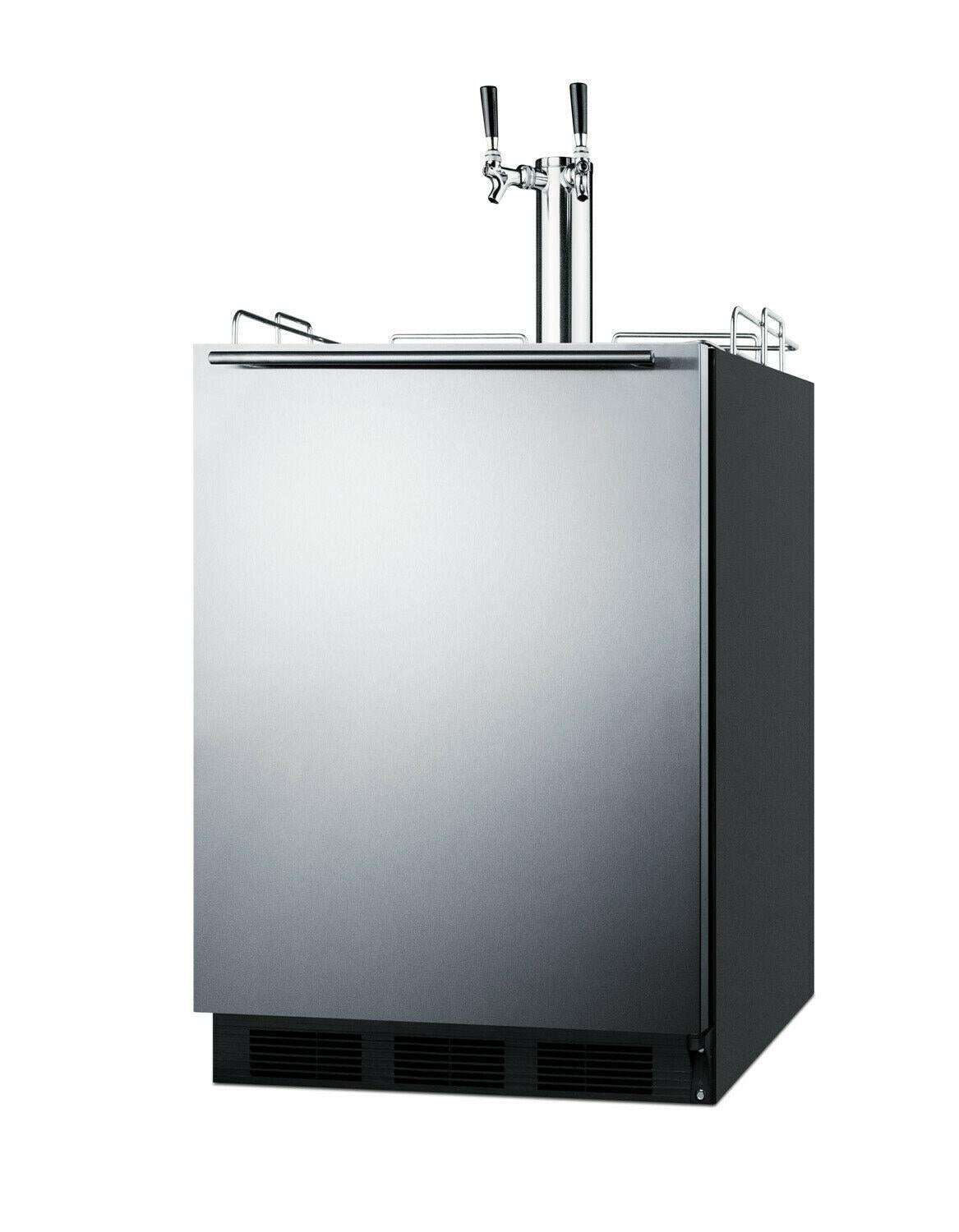 Summit SBC58BLBIADA 24"W 5.5 Cu. Ft. Built-In Beer Double Tap