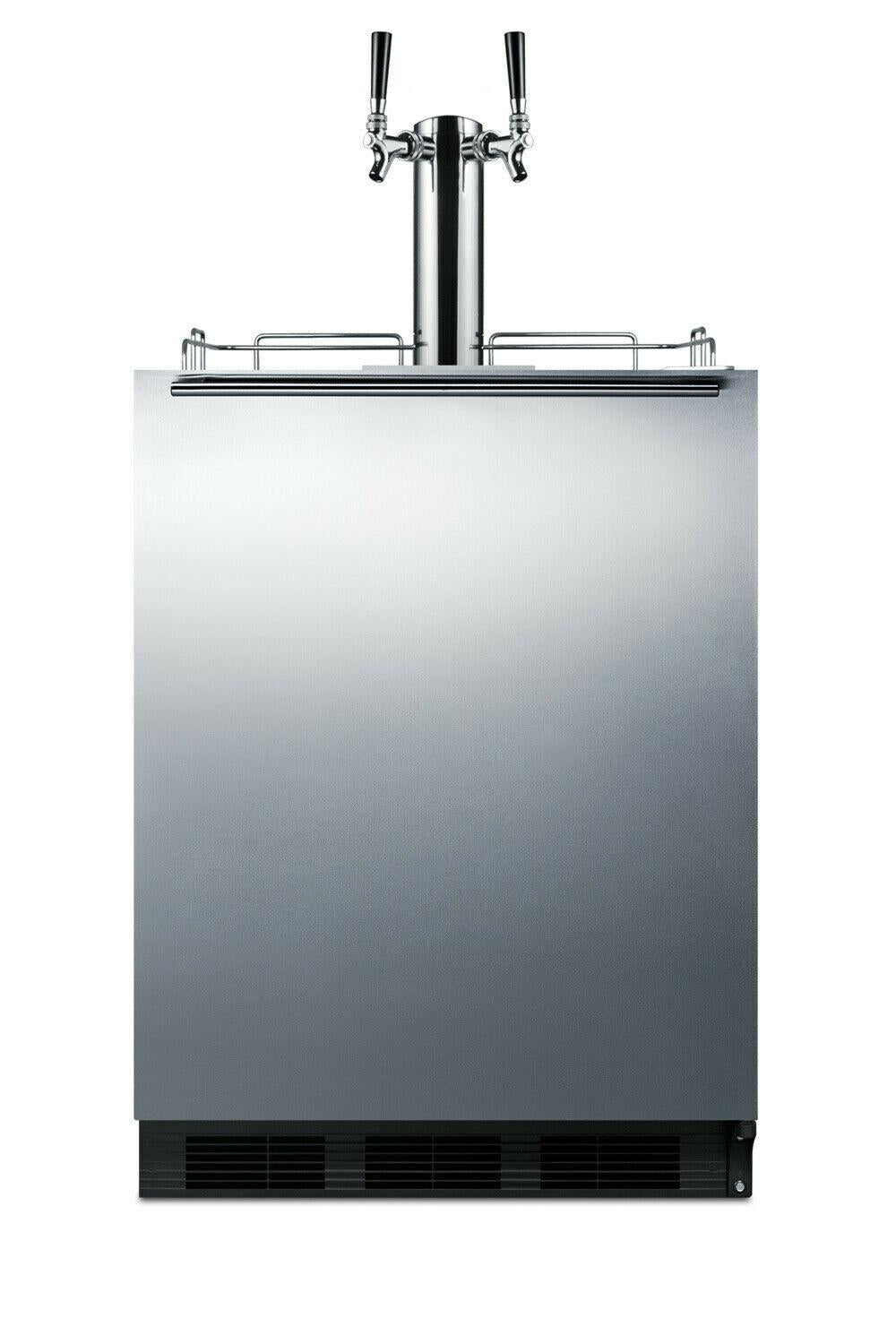 Summit SBC58BLBIADA 24"W 5.5 Cu. Ft. Built-In Beer Double Tap