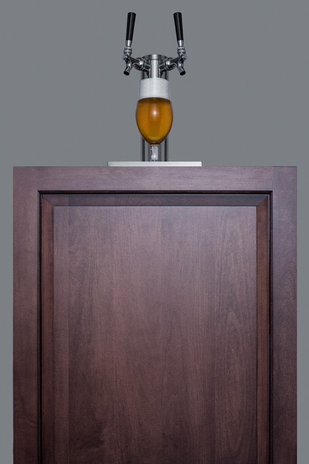 Summit SBC58BLBIADA 24"W 5.5 Cu. Ft. Built-In Beer Double Tap