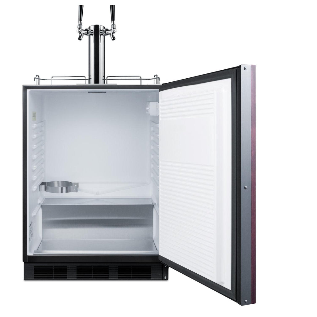 Summit SBC58BLBIADA 24"W 5.5 Cu. Ft. Built-In Beer Double Tap