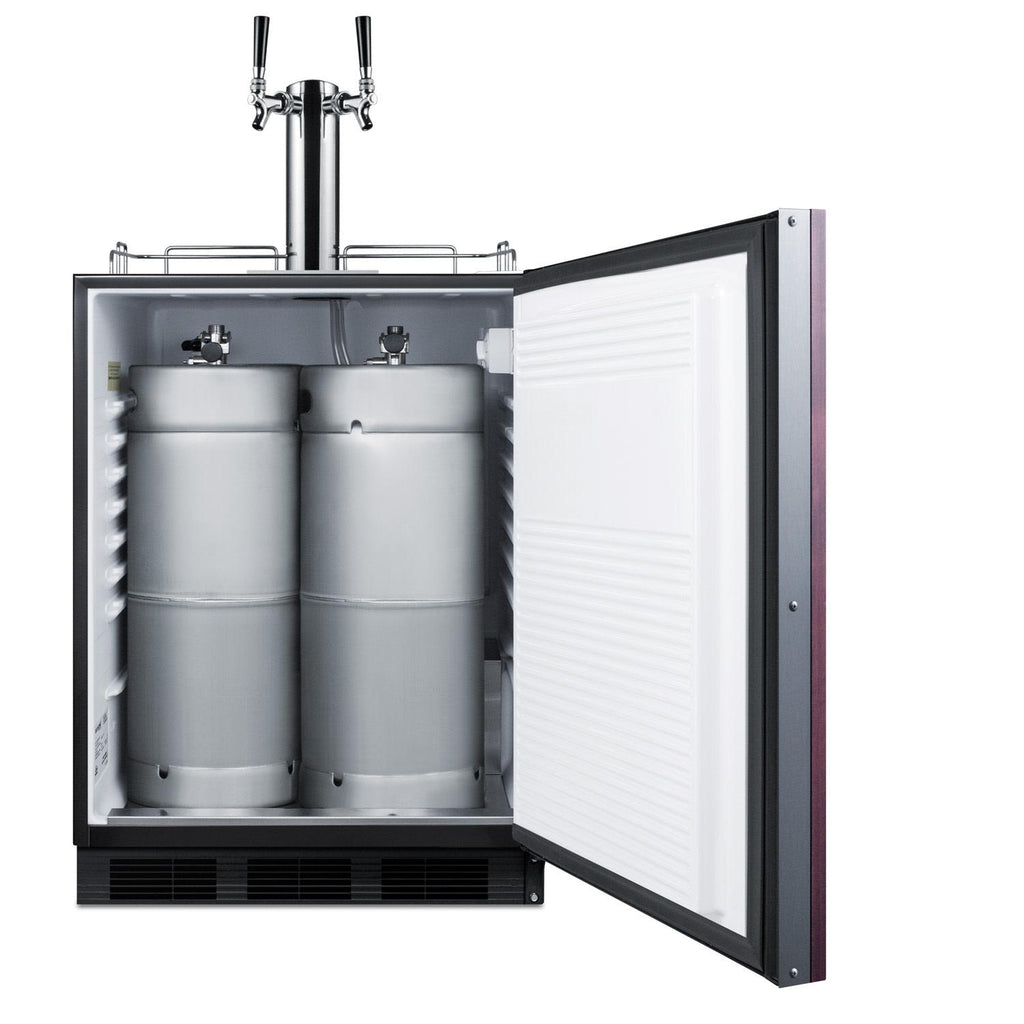 Summit SBC58BLBIADA 24"W 5.5 Cu. Ft. Built-In Beer Double Tap