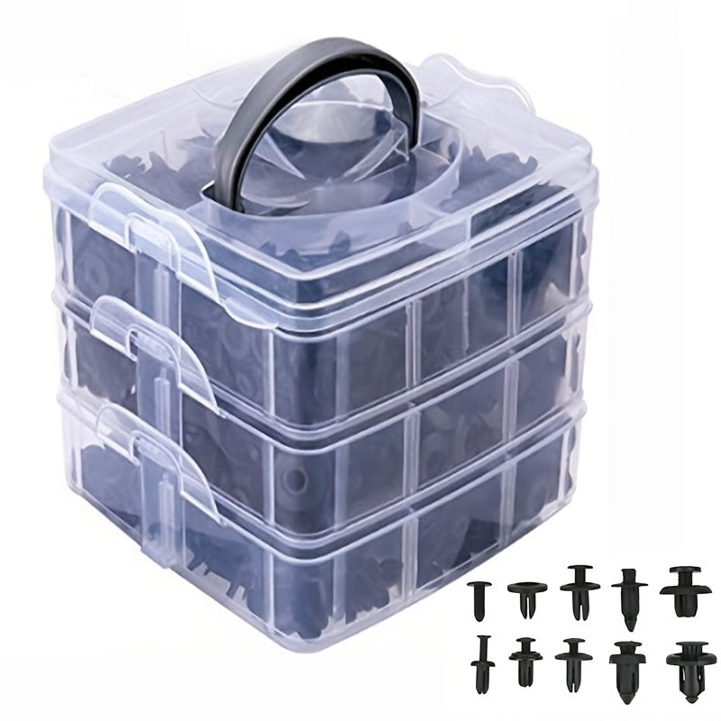 300/620pcs Bumper Retainer Clips, Car Plastic Rivets Fasteners Push Retainer Kit Popular Sizes Auto Push Pin Rivets Set Door Trim Panel Fender Clips