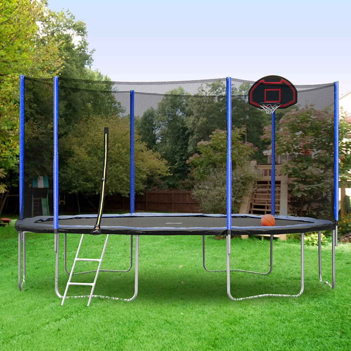 14FT Trampoline with Enclosure for Adults, Trampoline for 6-7 Kids