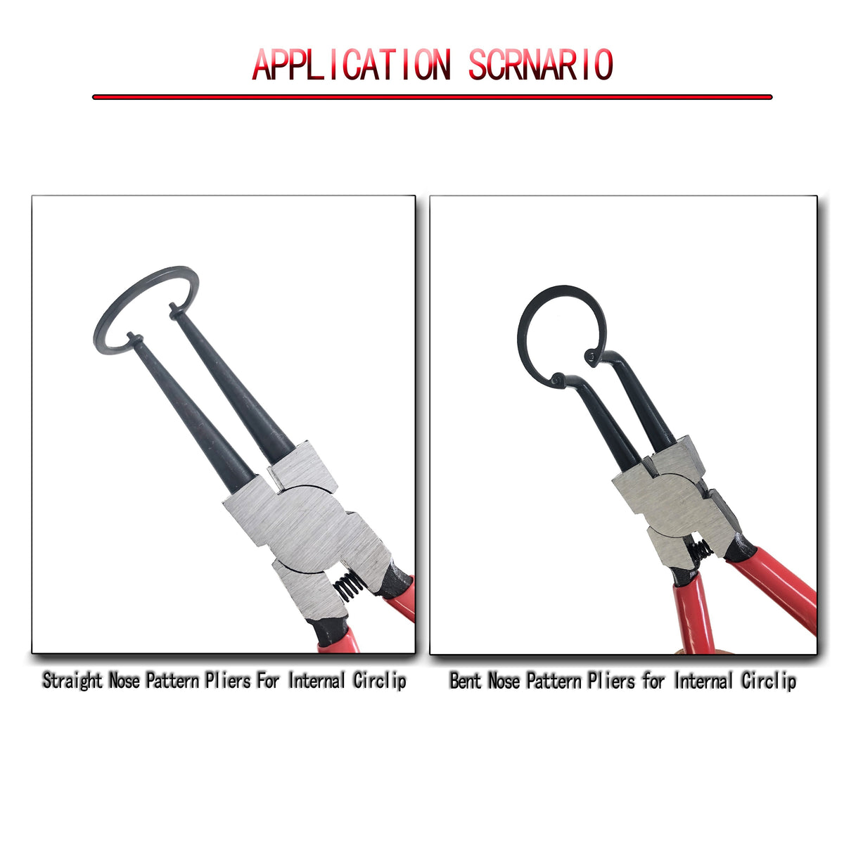4pcs/Industrial Grade 7-inch Snap Ring Pliers Four-piece Combination Set