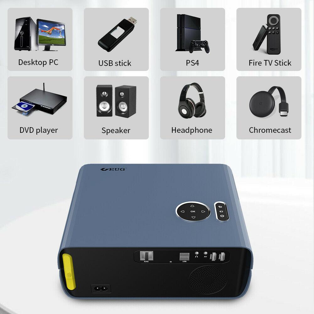 android 9.0 wifi projector led cinema tv native 1080p blue-tooth airplay hdmi us