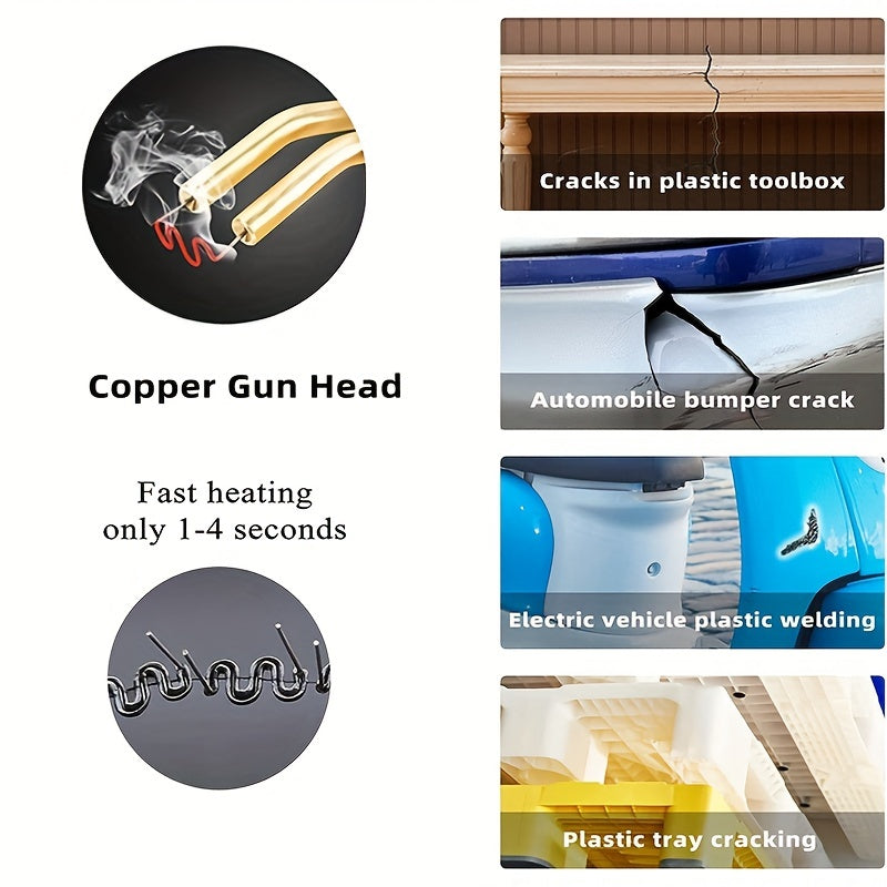 Hot Stapler Car Bumper Repair Kit: Plastic Welding Machine & Soldering Iron for  Crack Fixes!
