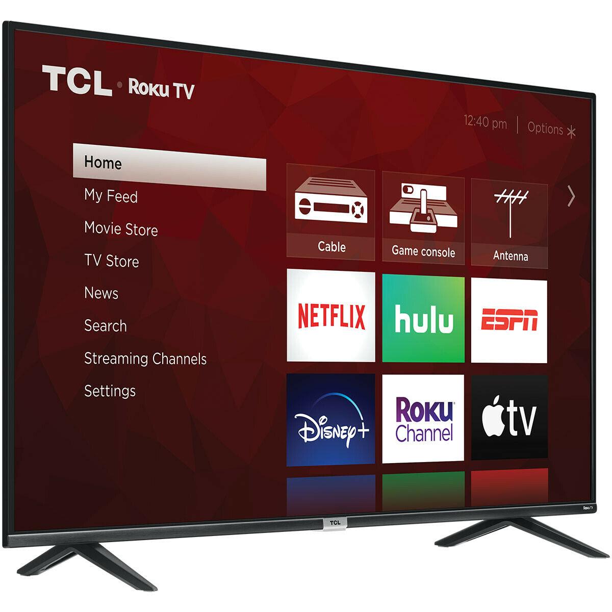 tcl 50" 4k ultra hd hdr roku smart led tv *50s435