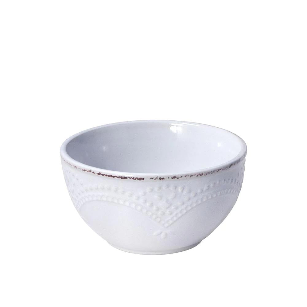 French Lace White Set of 4 Fruit Bowls
