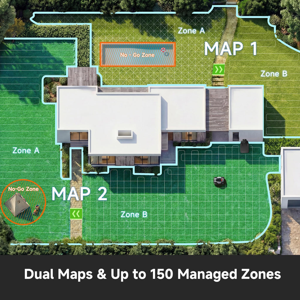 (Latest Upgrade)  A3 AWD 1000 Robot Lawn Mower, 360° 3D LiDAR &amp; AI Dual Vision Smart Robotic Mower for 0.25 Acre, 80% Slopes &amp; 45min Fast Charfor Homeowners with Large/Steep Lawns