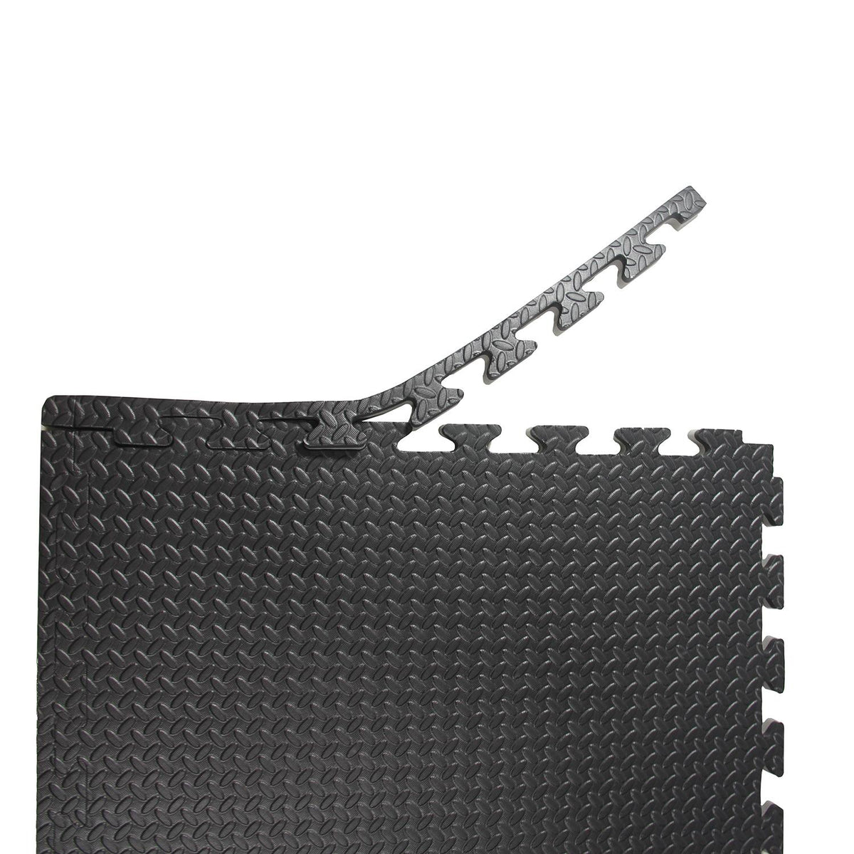 Xspec 1" Extra Thick Reversible EVA Foam Gym Mats 12 pcs 48 Sq Ft, Black &amp; Grey