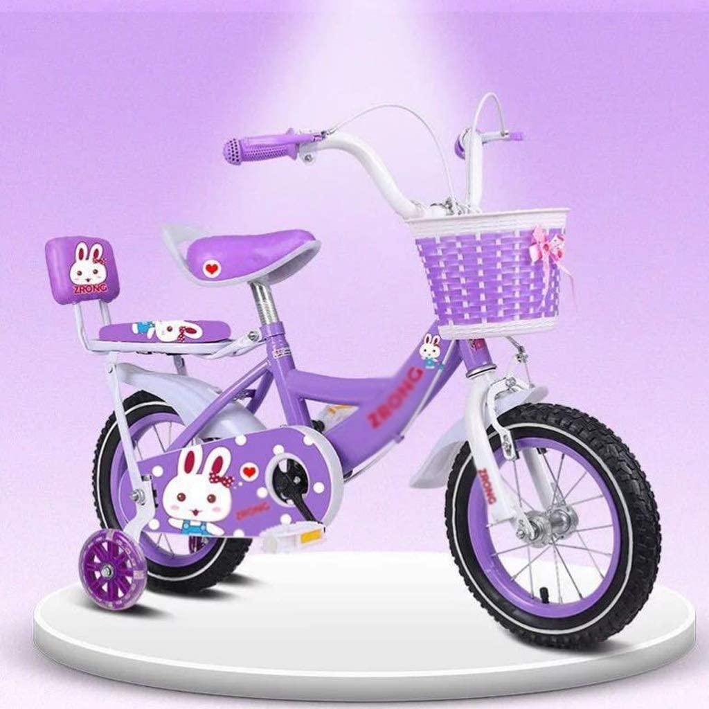 JLFSDB Kids Bike BMX Bike for Kids Boys Girls Bicycle Toddler Training Bike Kids Bike for 12” 14” 16” 18”with Stabilisers Basket for 2-9 Years Old Carbon Steel Children Bicycle