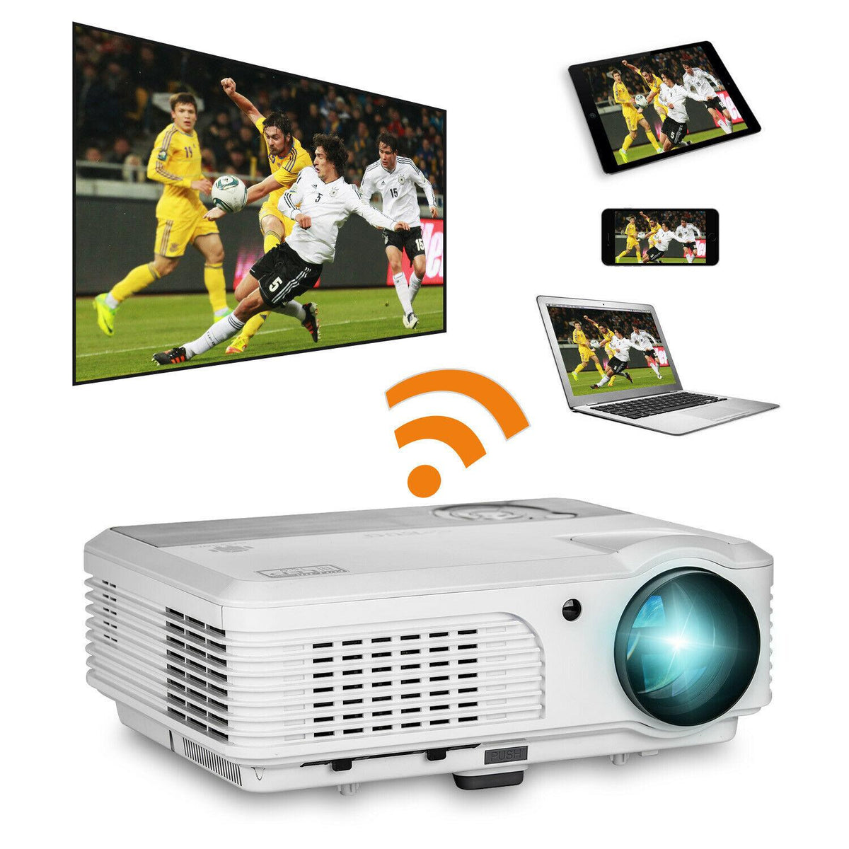 eug smart projector wifi proyector multimedia movie game netflix youtube hdmi tv