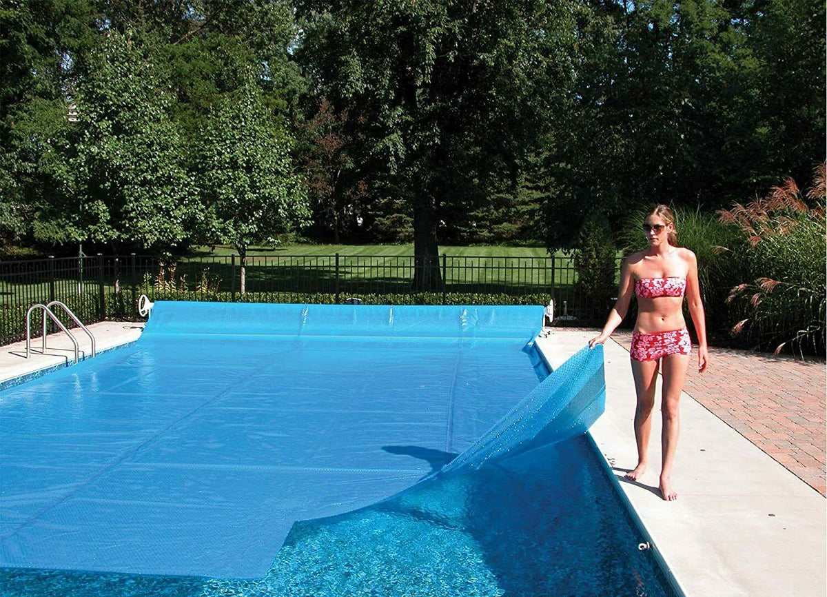 sun2solar 1600 series blue solar blanket for round swimming pools w/ grommet kit