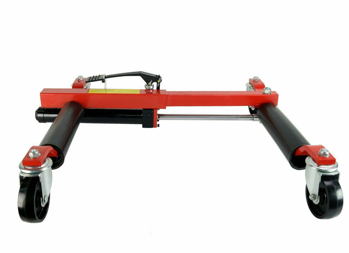 (2) Dragway Tools 12" Hydraulic Wheel Dolly Vehicle Positioning Jacks