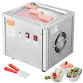 Commercial Ice Roll Maker,Stir-Fried Yogurt Cream Machine 220W, Ice Cream Roll Machine with 9.4" x 11" Square Pan, Button Defrost Method with Food Shovels Perfect for Bars,Cafes Dessert Shops