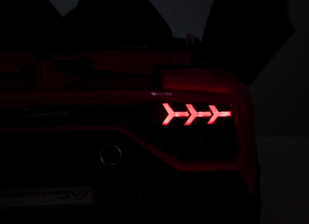 Electric power 12V Lamborghini Aventador ride on car for ONE KID for girls with Remote Control Opening doors LED lights Leather Seat MP3 - Pink
