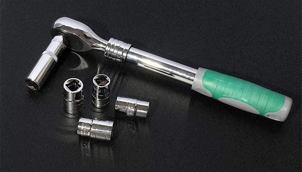 Screwdriver Set, Hand Tools 3pcs 1/2Inch Auto Telescopic Ratchet Wrench Universal Key Spanner Length 31-44cm Torque Wrench Car Bike Repair Tools