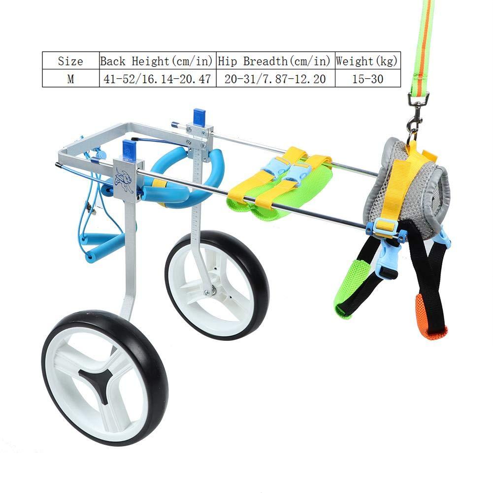 Pet Wheelchair, Aluminum Alloy Pet Wheelchair Adjustable Rehabilitation Training Scooter for Disabled Dog