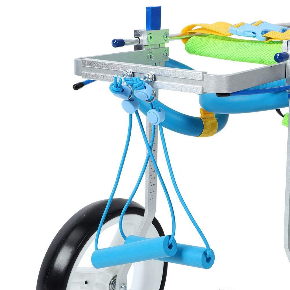 Pet Wheelchair, Aluminum Alloy Pet Wheelchair Adjustable Rehabilitation Training Scooter for Disabled Dog