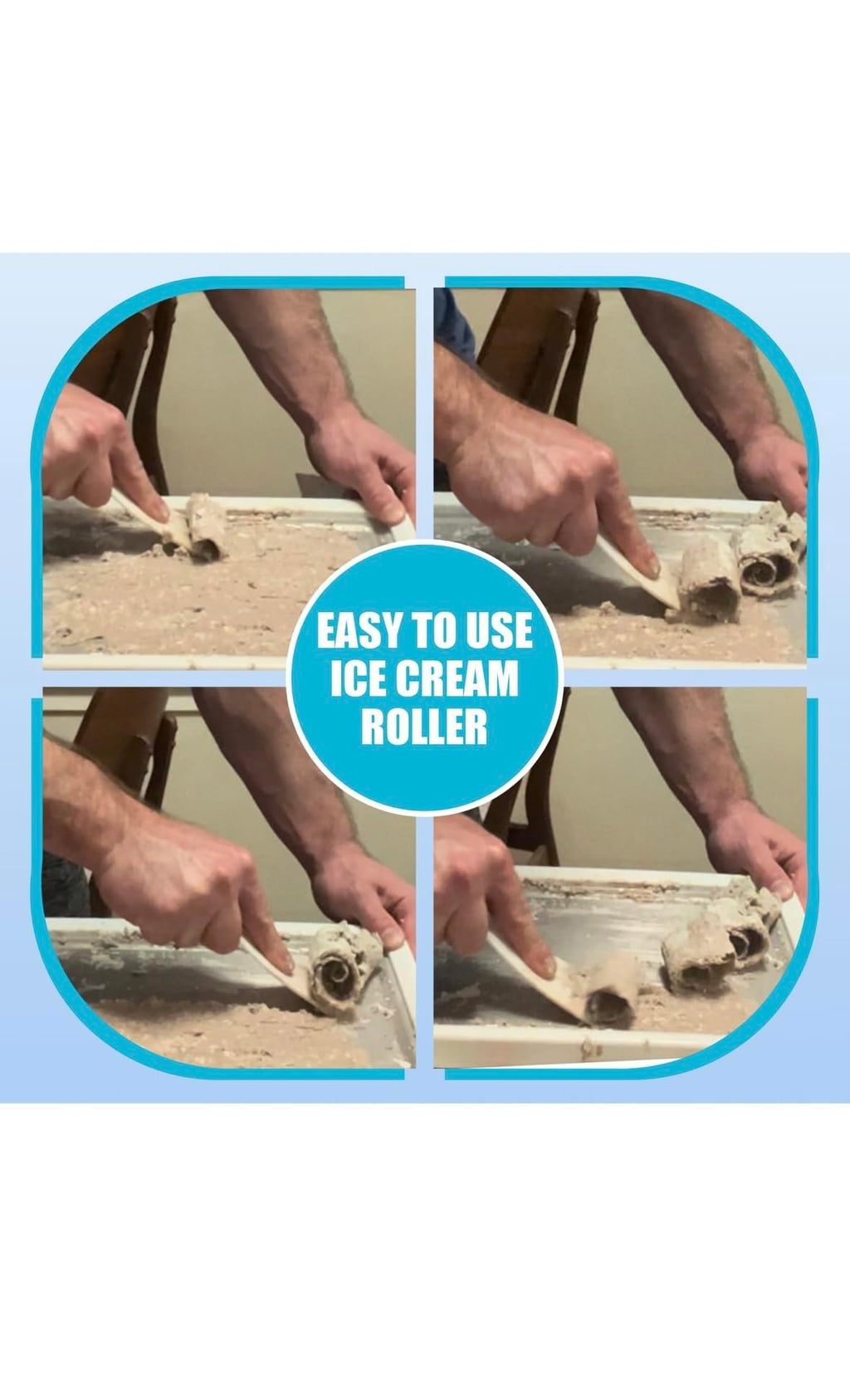 Extra LarRolled Ice Cream Maker (14"x10") - Make  IceCream w/Family - Manual Roll Your Own IceCream - Roll Ice Cream Tray (Light Pink)
