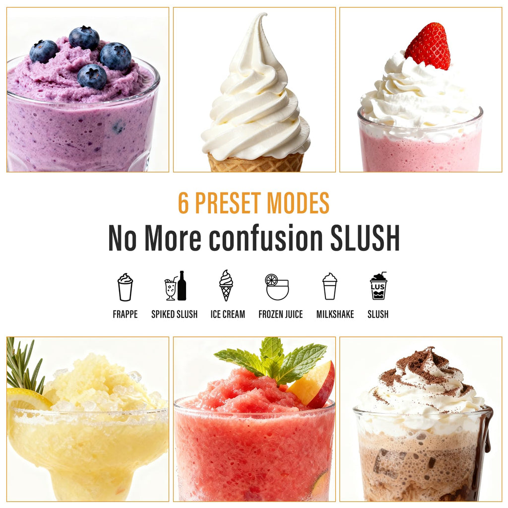 98oz Slushie Machine for Home with No Ice Needed, 6 Preset Programs, Self-Cleaning Function, Quiet Operation, Perfect for MaFrozen Margaritas, Milkshakes, Smoothies, Frappes, Blue