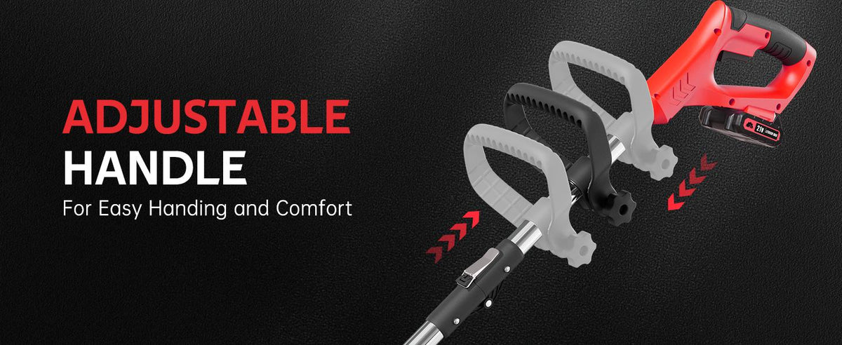 21V Cordless Weed Wacker, Lightweight 3-in-1 Grass Trimmer/Brush Cutter/Edger, 2.0Ah Battery Powered Weed Eater, Foldable Stringless Lawn Edger, Adjustable Height Electric Mower for Garden