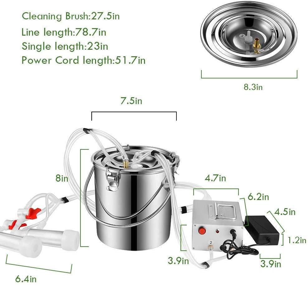 limeid 14l electric pulsation milking machine single bucket piston vacuum pulsation milking machine goat milking supplies for cows cattle or sheep optional,forcattle