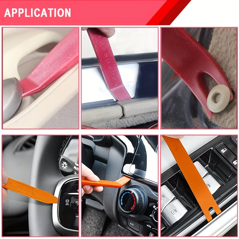 18pcs Car Tool Kit, Stretchable Adjustable Grab, Air WedBag Pump, Undamaged Wedge, Wrench, Nut And Handbag Roadside Car Emergency Kit