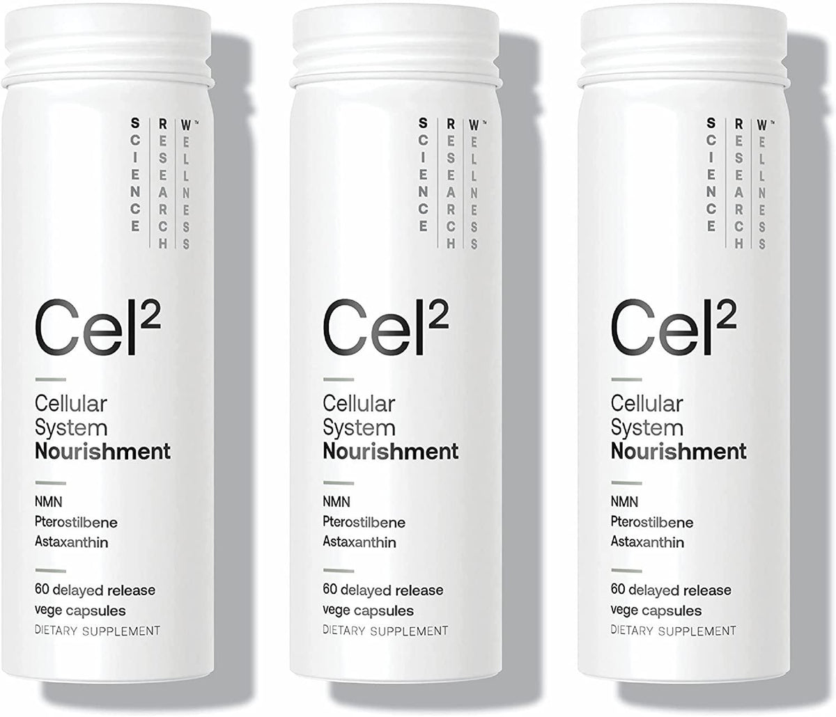 SRW Laboratories Cel² Nourishment | Supports Youthful Cell Function, Healthy DNA, and Healthy Levels of NAD+  | 180 Capsules
